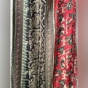 Lucky Brand Red and Black Patterned Scarf